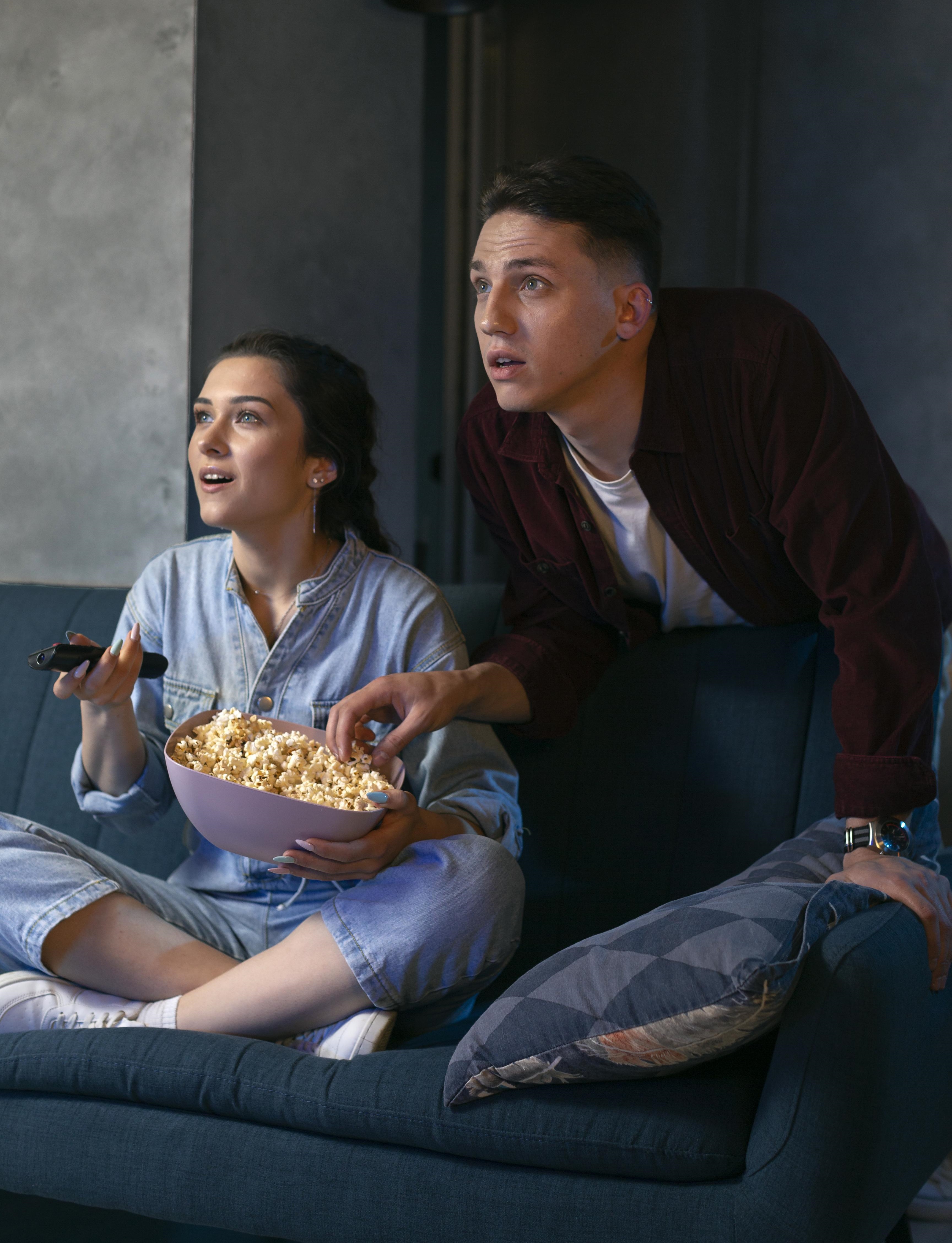 A 4K UHD TV displaying high-quality IPTV streaming content.